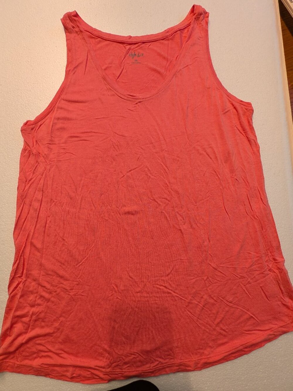 Plus Size Women's Tank - Orange Size XXL